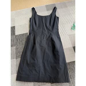 PIAZZA SEMPIONE Women's Square Neck Sheath Dress Size 40 Black Stretch Crepe